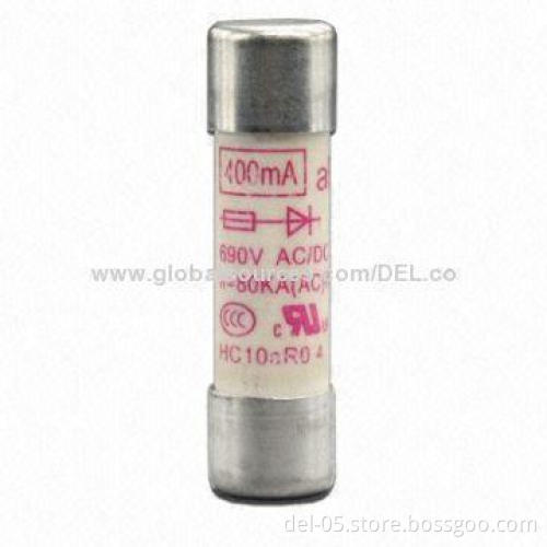 Fast-acting 10.3 x 38mm Ceramic Tube Fuse with 1 to 30A/250V Power Supply, CE-certified